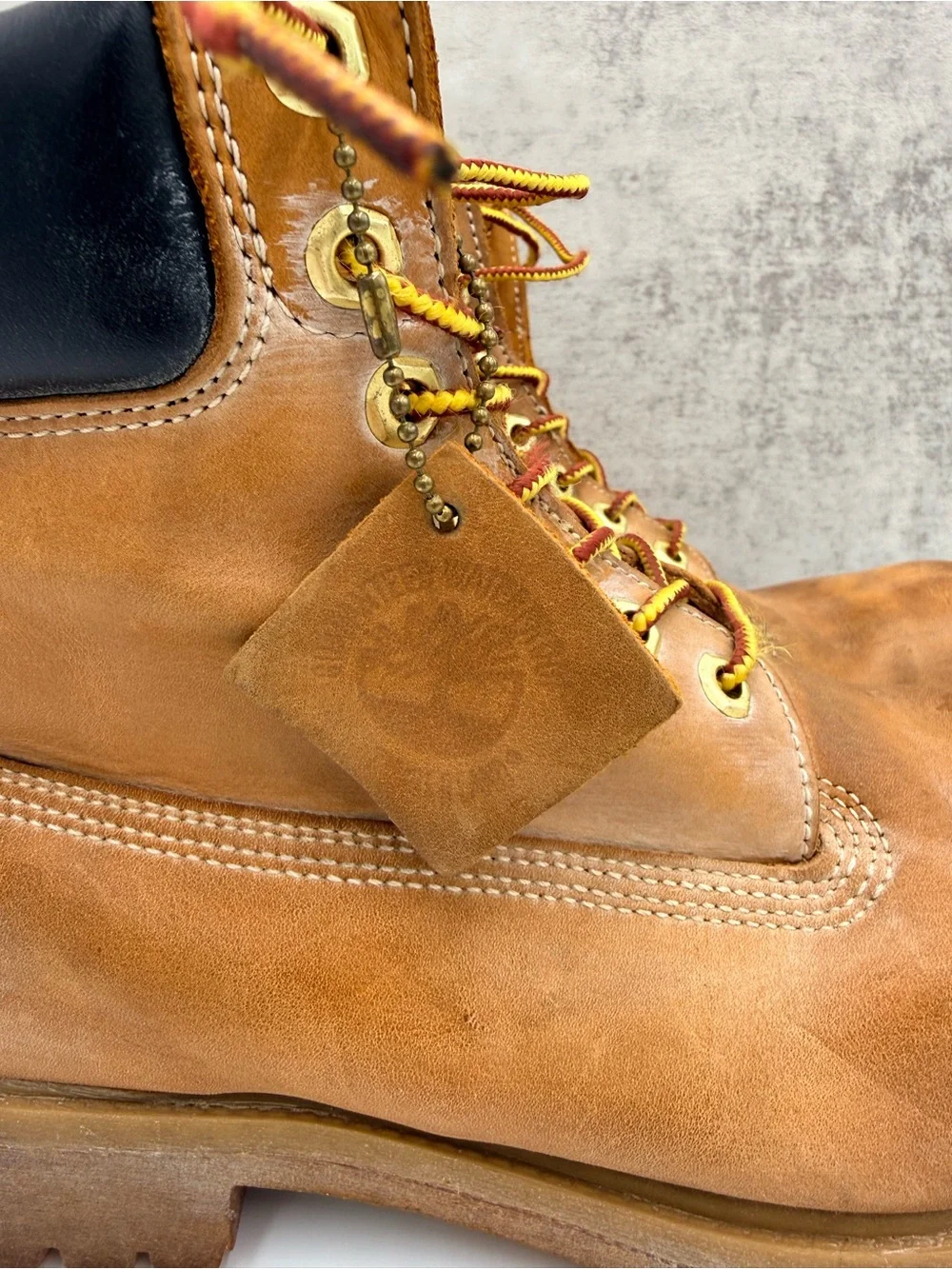 Timberland 10061 Men’s 10.5M Premium 6” Waterproof Boots Wheat Leather